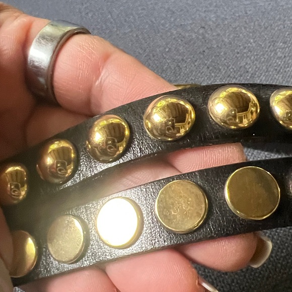 Linea Pelle Double Grommet Leather Belt - Picture 6 of 6